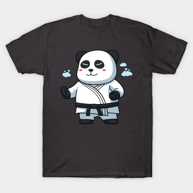 Cute carate panda T-Shirt by onama.std